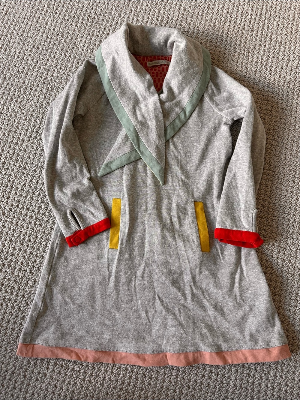 Raspberry Plum gray dress 7-8